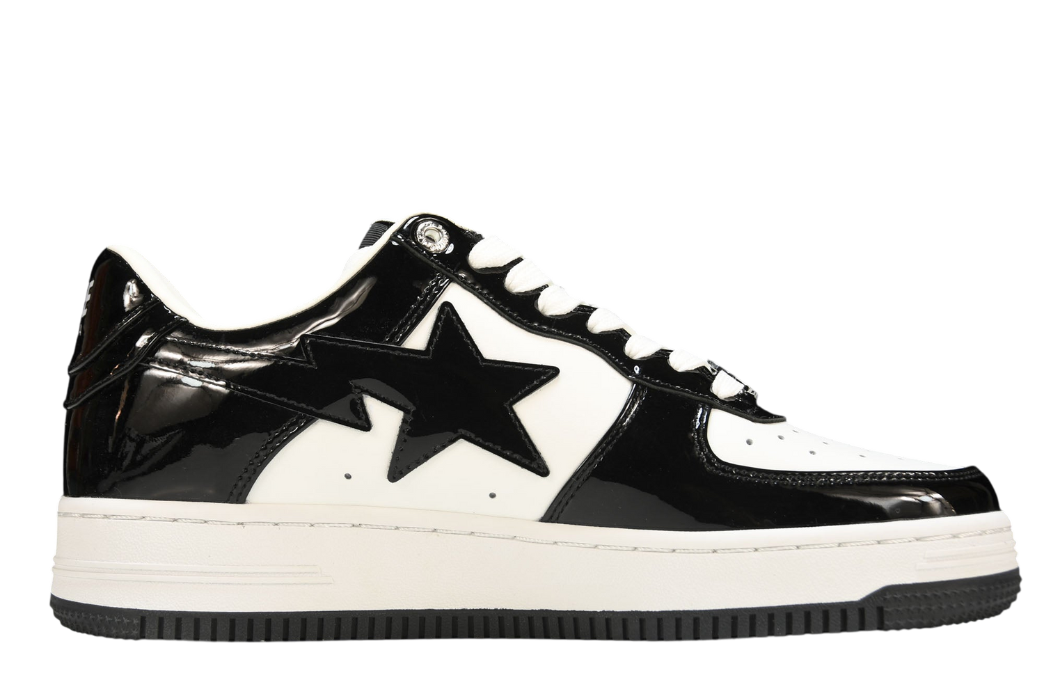 A Bathing Ape Bape Sta Low Black/White Classic Casual Sneaker Shoes