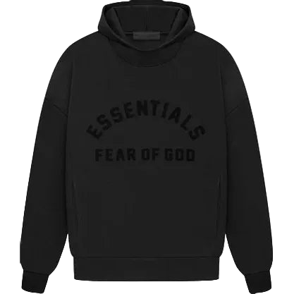 Fear of God Essentials Black Hoodie SS23: Premium Oversized Comfort for Everyday Style
