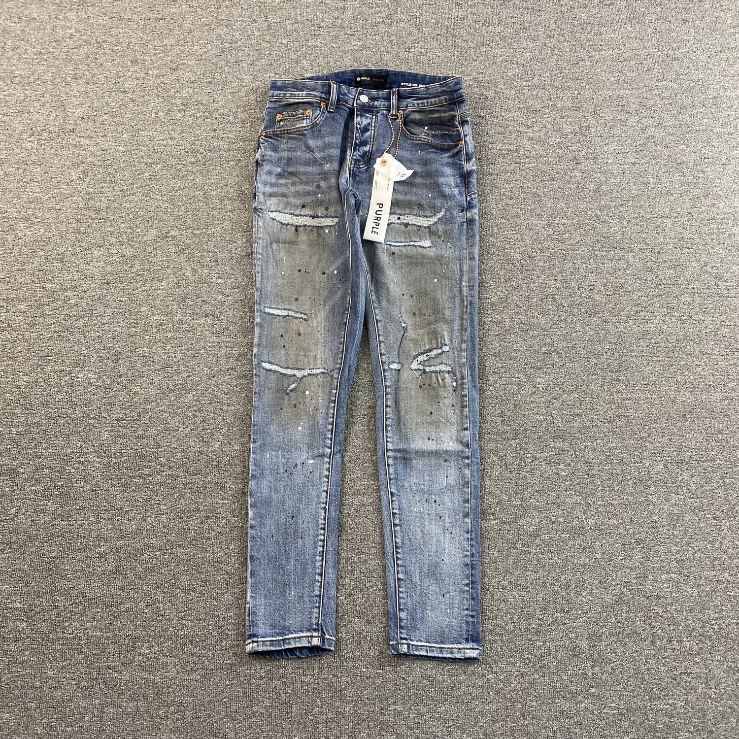 Purple Brand Men's Slim Fit Distressed Denim Jeans with Modern Edge